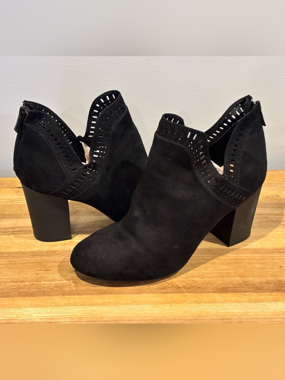 Torrid Black Suede Booties Size 11